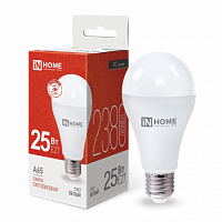 Лампа светодиодная IN HOME A65-VC 25Вт 230В Е27 4000К 2380Лм (10/100) (4690612024080)