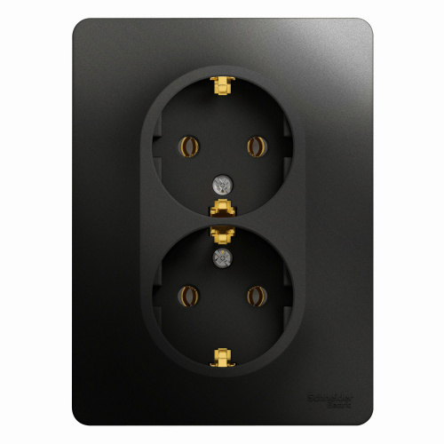 Розетка 2-м С/У GLOSSA 16А с заземл. в сборе антрацит Systeme Electric GSL000724 (1/10/60) Розетка 2-м С/У GLOSSA 16А с заземл. в сборе антрацит Systeme Electric GSL000724 (1/10/60)