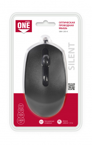 Мышь проводная Smartbuy ONE 280-K (SBM-280-K), черный (1/40) фото 3