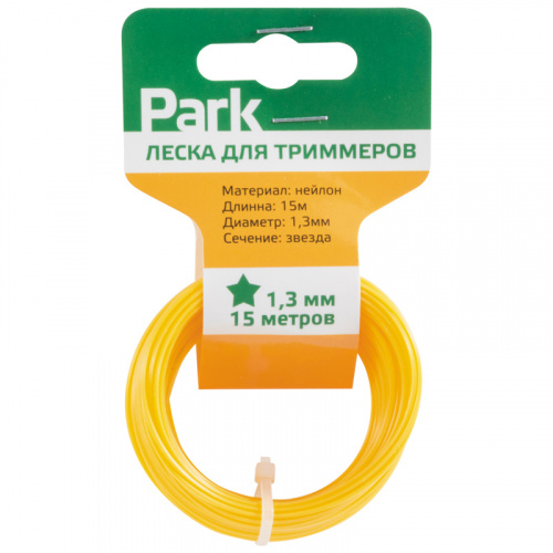 Леска  для триммеров Park 1,3мм, 15м, звезда (1/85) (990588)