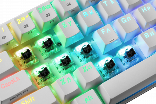 Клавиатура беспроводная REDRAGON Draconic RU,RGB, bluetooth 5.0, белая (1/20) (77810) фото 10