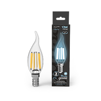 Лампа светодиодная GAUSS Filament Свеча на ветру 13W 1150lm 4100К Е14 1/10/50 (104801213)