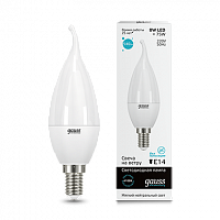 Лампа светодиодная GAUSS Elementary Свеча на ветру 8W 540lm 4100K Е14 1/10/50 (34128)