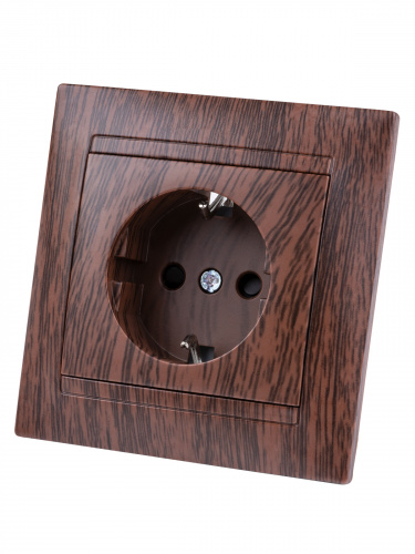 Розетка 2П+З 16А 250В с защ. шт. венге , с/у, "Лама" (10/120) TDM (SQ1815-0411) фото 5 Розетка 2П+З 16А 250В с защ. шт. венге , с/у, "Лама" (10/120) TDM (SQ1815-0411) фото 5