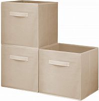 Набор коробов для хранения DEFENDER HOME Casa бежевый, 3 шт, 30*30*30 см (1/8) (GS519)
