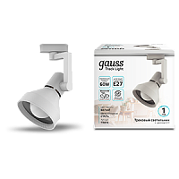 Светильник GAUSS трековый конус E27 220V IP20 112*230мм белый однофазный 1/20 (TR014)