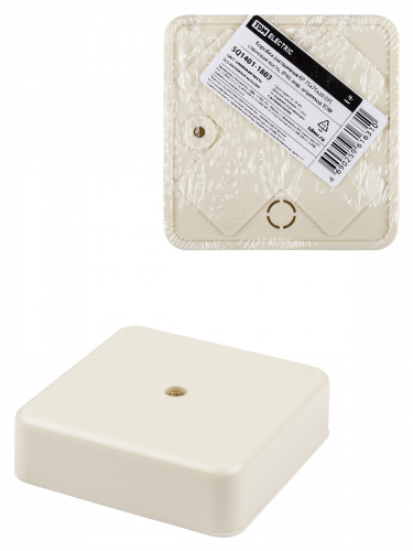 Коробка распаячная КР 75х75х20 ОП, сл. кость, IP40, инд. штрихкод TDM (100/100) (SQ1401-1803)