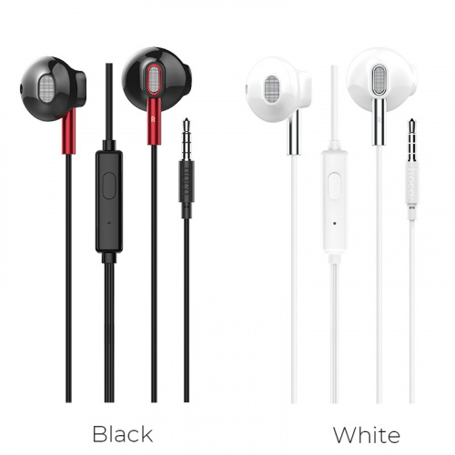 Наушники внутриканальные HOCO M57 Sky sound, микрофон, кнопка ответа, кабель 1.2м, цвет: белый (1/21/210) (6931474701718) фото 5