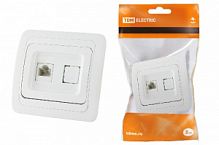 Розетка скрытая установка, компьютерная RJ-45 белая "Валдай" TDM (SQ1804-0013)