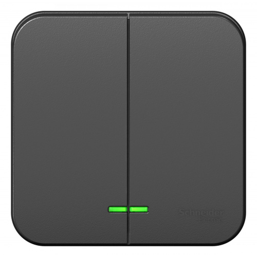 Выключатель 2-кл. О/У BLANCA 10А IP20 (сх. 5) 250В с подсветкой антрацит Systeme Electric BLNVA105106 (1/15/30) Выключатель 2-кл. О/У BLANCA 10А IP20 (сх. 5) 250В с подсветкой антрацит Systeme Electric BLNVA105106 (1/15/30)