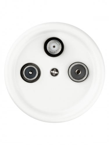 Розетка TDM TV+R+ SAT проходная белая «Болонь» (1/72) (SQ1820-0058) фото 5