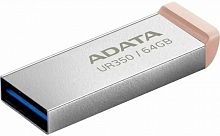 Флеш-накопитель USB 3.2  64GB  A-Data  UR350  серебро/коричневый металл (UR350-64G-RSR/BG)