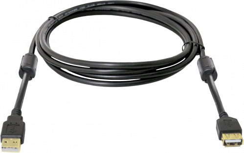 Кабель-удлинитель DEFENDER USB02-06PRO USB2.0, AM-AF, черный, 1.8м.(1/51) (1/50/200) (87429) фото 4