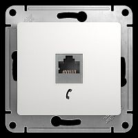 Механизм розетки телефонной 1-м С/У GLOSSA RJ11 механизм бел. Systeme Electric GSL000181T (1/10/160)