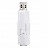 Флеш-накопитель USB  8GB  Smart Buy  Clue  белый (SB8GBCLU-W)