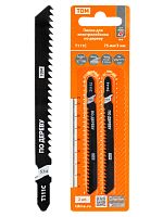 Пилки для электролобзика по дереву, HCS, 75х3 мм, быстрый рез, T111C, 2 шт, "Рубин", TDM (1/500) (SQ1089-0204)