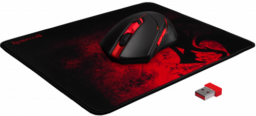 Беспроводная мышь REDRAGON + ковер комплект M601WL-BA RU, черный/красный (1/32) (78227) фото 3