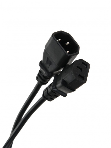 Кабель UPS - устройство 220V (IEC-320-C13/C14) <VDE>3G0,75mm2, 1,8m,медь,Telecom <TE001-CU0.75-1.8M> (1/60)