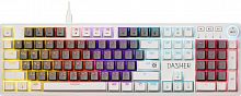 Клавиатура проводная игровая механическая DEFENDER Dasher GK-472 RU,104кн,YH красн,1.5м, серый/белый (1/10) (45473)