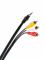 Кабель соединительный TELECOM 3.5 Jack (M) / 3 RCA (M), 2 м. (1/250) (TAV4545-2M)