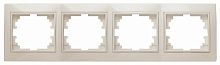 Рамка INTRO на 4 поста гор., скрытой установки, Plano, сл.кость (1/14/280/1680) (Б0027630)