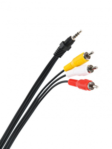 Кабель соединительный TELECOM 3.5 Jack (M) / 3 RCA (M), 2 м. (1/250) (TAV4545-2M)