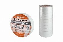 Изолента ПВХ профессиональная 0,18х19мм Белая 20м TDM (1/10/200)