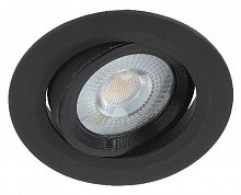 Светильник светодиодный ЭРА KL LED 22A-5 4K BK круглый поворотн. LED SMD 5W 4000K черный (100/1600) (Б0039687)