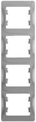 Рамка 4-м GLOSSA верт. алюм. Systeme Electric GSL000308 (1/5/20) Рамка 4-м GLOSSA верт. алюм. Systeme Electric GSL000308 (1/5/20)