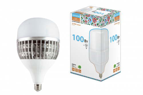 Лампа светодиодная НАРОДНАЯ T-100 Вт-230 В-6500 К–E27 (150x253 мм) (1/30) (SQ0340-1588)