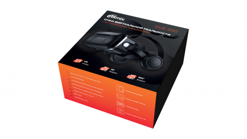 VR-очки RITMIX RVR-400, встроенные наушники, для AR-приложений, VR-игр и 3D-фильмов, линзы 40мм, угол обзора 100° (1/20) (80001280) фото 2