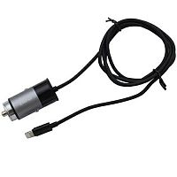 Автомобильное ЗУ RITMIX RM-5240AP Gunshell, черный,  1×USB, интегрированный кабель Lightning (1/200) (80000311)