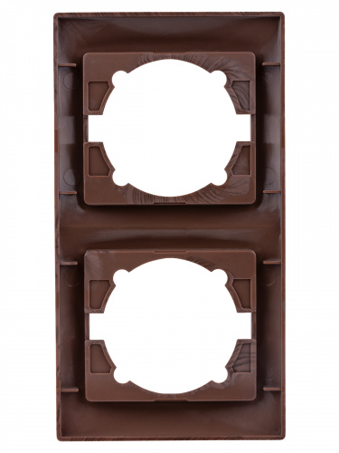 Рамка 2-х постовая вертикальная венге , с/у, "Лама" (20/240) TDM (SQ1815-0433) фото 3 Рамка 2-х постовая вертикальная венге , с/у, "Лама" (20/240) TDM (SQ1815-0433) фото 3