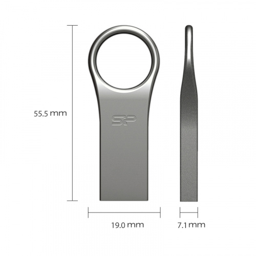 Флеш-накопитель USB 3.0  8GB  Silicon Power  Jewel J80 титан (SP008GBUF3J80V1T) фото 5