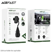 Держатель автомобильный ACEFAST D24, для смартфона, пластик, подстаканник, цвет: чёрный (1/46) (6974316283034)