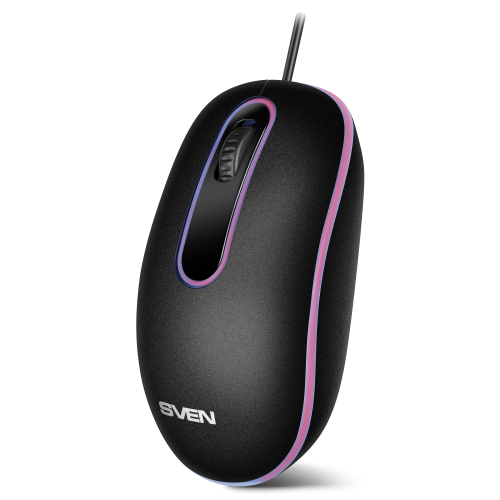 Мышь проводная SVEN RX-90 (2+1кл., 1000 DPI, блист.), черный (1/50) (SV-020644) фото 2 Мышь проводная SVEN RX-90 (2+1кл., 1000 DPI, блист.), черный (1/50) (SV-020644) фото 2