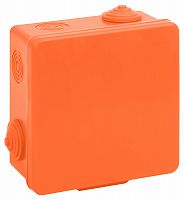 Распаячная коробка ЭРА KOR-100-100-50-8g-OR-FR огнестойкая 100х100х50мм оранжевая с гермовводами 8 вх. IP54 (1/18) (Б0068901)
