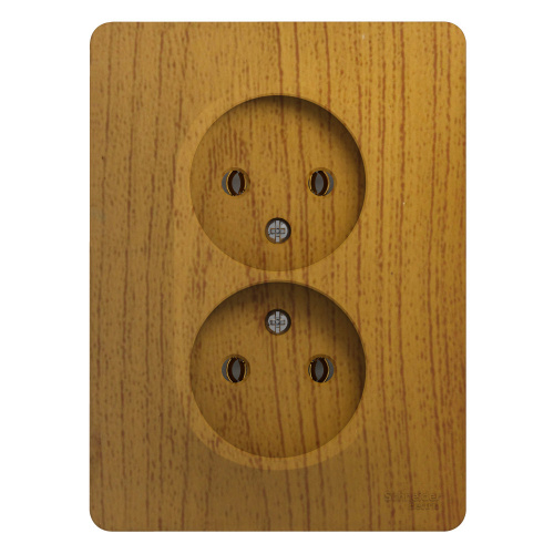 Розетка 2-м С/У GLOSSA 16А IP20 без заземл. в сборе дерево дуб Systeme Electric GSL000520 (1/15/90) Розетка 2-м С/У GLOSSA 16А IP20 без заземл. в сборе дерево дуб Systeme Electric GSL000520 (1/15/90)