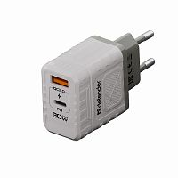 Блок питания сетевой DEFENDER UPA-132 30W, USB A+C, белый (1/50) (83230)