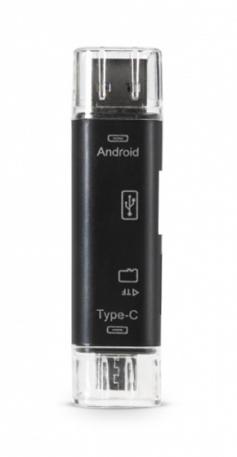 Картридер-конвертер Smartbuy USB 2.0, SBR-801-S универсальный, черный (1/100) фото 2