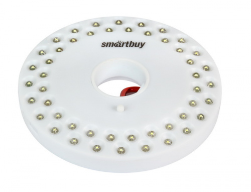 Фонарь SMARTBUY SBF-8254-W, белый, с карабином для подвешивания, 3АА (1/72)