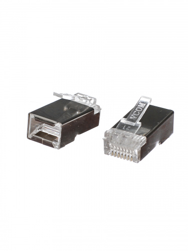 Коннектор RJ-45 (8P8C) для FTP кат. 5е (Цена за упаковку 100 шт.) VCOM <VNA2230-1/50> (1/50) (VNA2230-1/100)