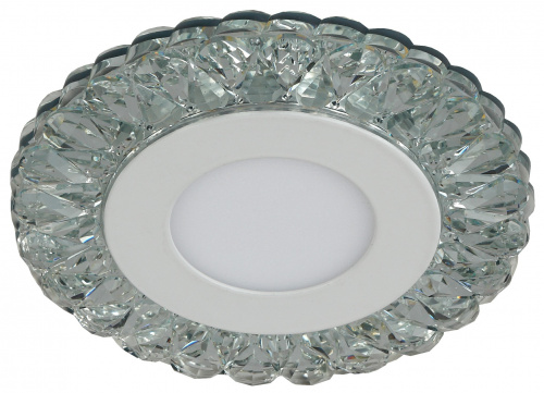 Светильник светодиодный ЭРА DK LED 16 SL/WH круглый "белая подсветка" 3+3W прозрачный/белый (40/960) (Б0036497) фото 4