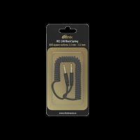 Кабель RITMIX RCC-248 Black Spring, Jack 3,5 мм - Jack 3,5мм, аудио, 1м пружинная скрутка (1/150) (80000129)