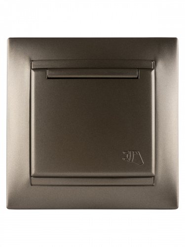 Розетка 2П+З 16А 250В  IP44 с крышкой бронза , с/у, "Лама" (10/120) TDM (SQ1815-0726) фото 5