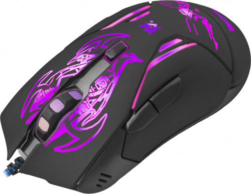 Мышь проводная игровая DEFENDER Bionic GM-250L, USB,  6 кнопок, черный,(1/40) (52250) фото 11