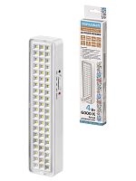 Светильник светодиодный аккумуляторный СБА 60 LED, DC, Li-ion 3,7 В 1,5 А*ч, 3-5 ч,пластик, Народный (1/40) (SQ0308-0301)