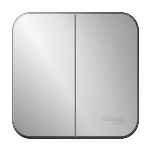 Выключатель 2-кл. О/У BLANCA 10А IP20 (сх. 5) 250В с изолир. пластиной алюм. Systeme Electric BLNVA105013 (1/15/30)
