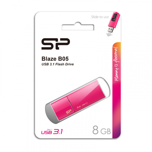 Флеш-накопитель USB 3.0 8GB Silicon Power Blaze B05 розовый (SP008GBUF3B05V1H) фото 13 Флеш-накопитель USB 3.0 8GB Silicon Power Blaze B05 розовый (SP008GBUF3B05V1H) фото 13
