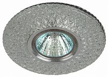 Светильник ЭРА DK LD33 SL/WH декор cо светодиодной подсветкой MR16 прозрачный (Б0036505)